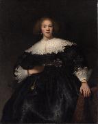 REMBRANDT Harmenszoon van Rijn Portrait of a woman with a fan (mk33) china oil painting artist